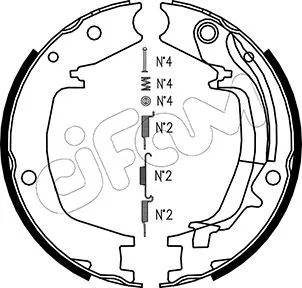 Jeu de mâchoires de frein, frein de stationnement CIFAM 153-179K