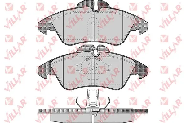 Kit de plaquettes de frein, frein à disque VILLAR 626.0608