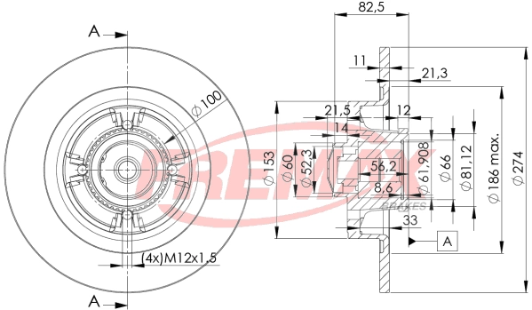 Disque de frein FREMAX BD-1181