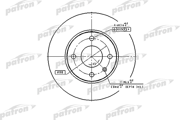 Disque de frein PATRON PBD1655