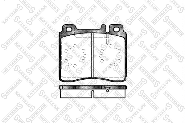 Kit de plaquettes de frein, frein à disque STELLOX 431 000B-SX