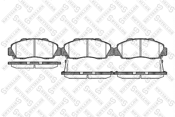 Kit de plaquettes de frein, frein à disque STELLOX 362 032B-SX