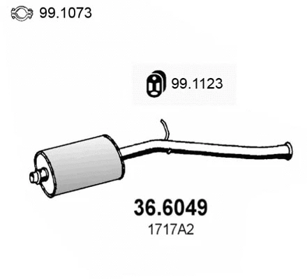 Silencieux central ASSO 36.6049