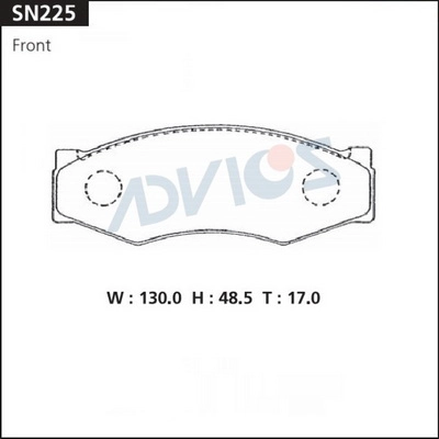 Kit de plaquettes de frein, frein à disque ADVICS SN225