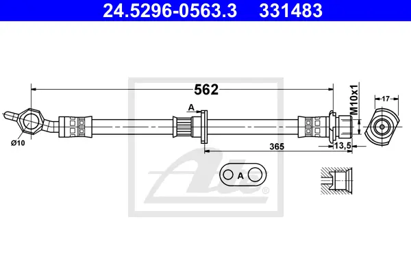 Flexible de frein ATE-APAC 24.5296-0563.3