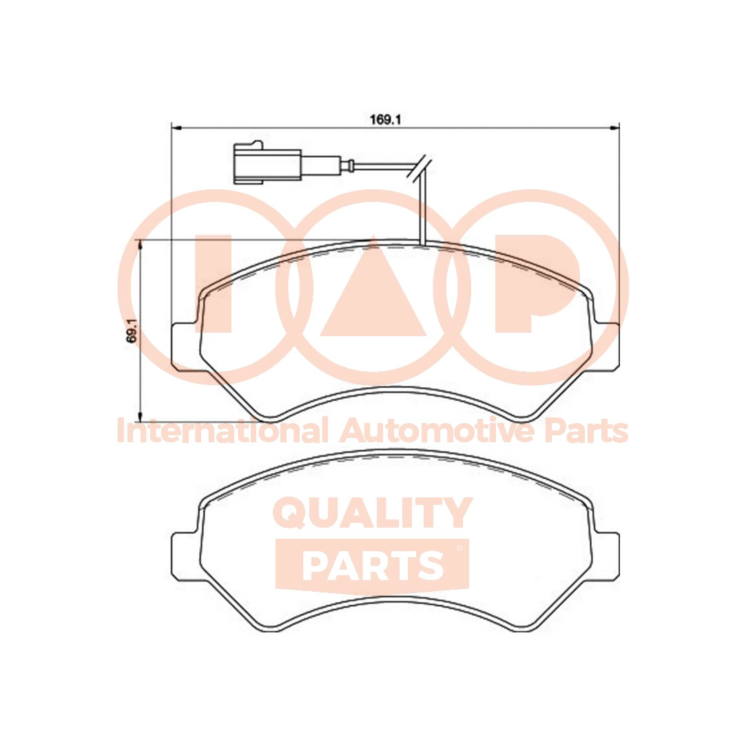 Kit de plaquettes de frein, frein à disque IAP QUALITY PARTS 704-08032P