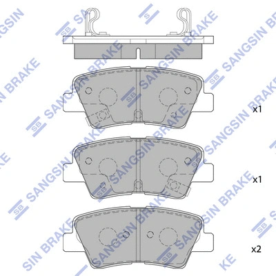 Kit de plaquettes de frein, frein à disque Hi-Q SP4459