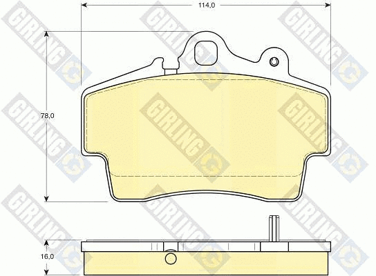 Kit de plaquettes de frein, frein à disque GIRLING 6113949