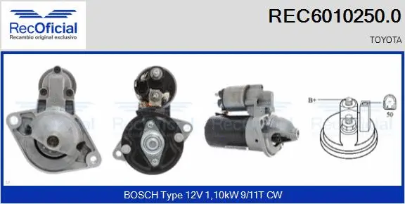 Démarreur RECOFICIAL REC6010250.0