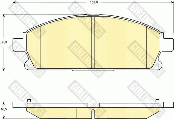 Kit de plaquettes de frein, frein à disque GIRLING 6132939
