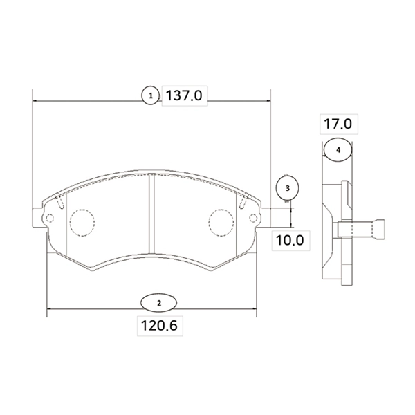Kit de plaquettes de frein, frein à disque CTR GK0460