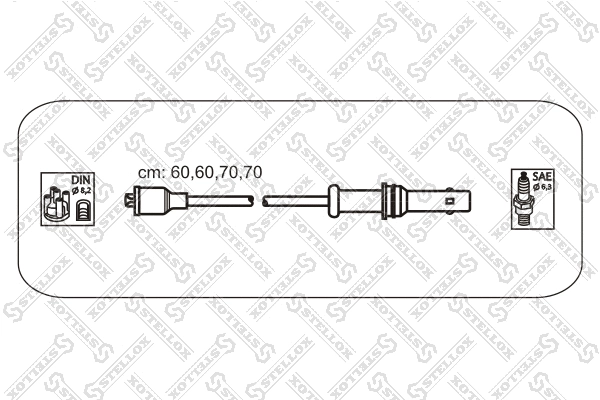 Kit de câbles d'allumage STELLOX 10-38447-SX