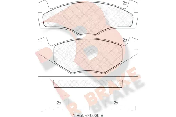 Kit de plaquettes de frein, frein à disque R BRAKE RB0459