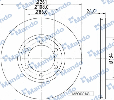 Disque de frein MANDO MBC030143