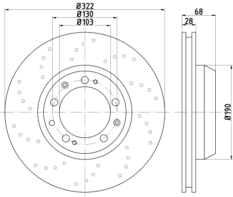 Disque de frein PAGID 54501