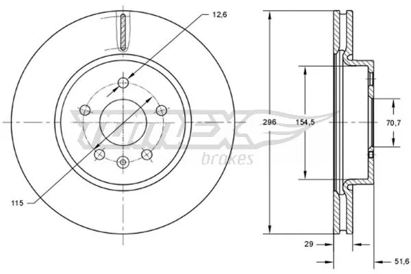 Disque de frein TOMEX Brakes TX 73-69