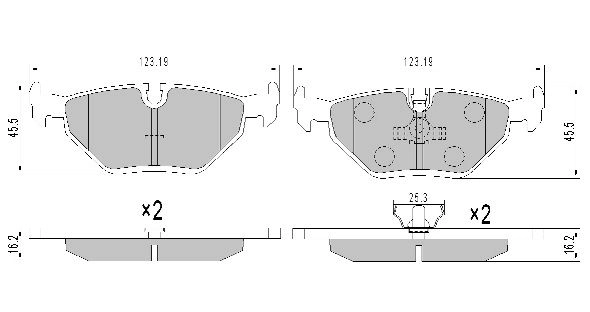 Kit de plaquettes de frein, frein à disque FREMAX FBP-1008