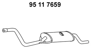Silencieux arrière EBERSPÄCHER 95 11 7659