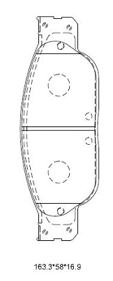 Kit de plaquettes de frein, frein à disque ASIMCO KD6771