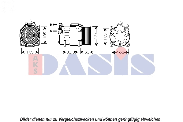 Compresseur, climatisation AKS DASIS 850103N