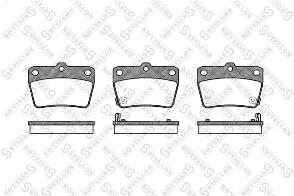 Kit de plaquettes de frein, frein à disque STELLOX 850 002B-SX