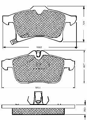 Kit de plaquettes de frein, frein à disque BSF 10669