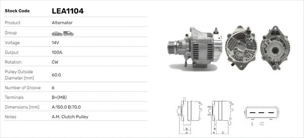 Alternateur LUSA LEA1104