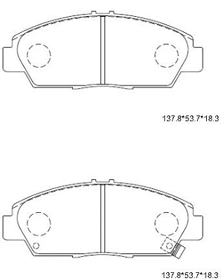 Kit de plaquettes de frein, frein à disque ASIMCO KD1793