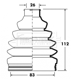 Jeu de joints-soufflets, arbre de commande BORG & BECK BCB6080