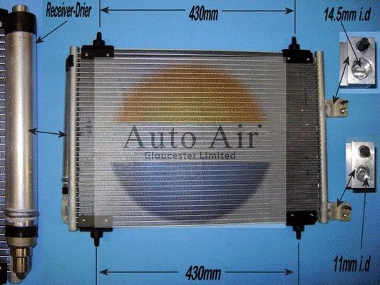 Condenseur, climatisation AUTO AIR GLOUCESTER 16-1252A