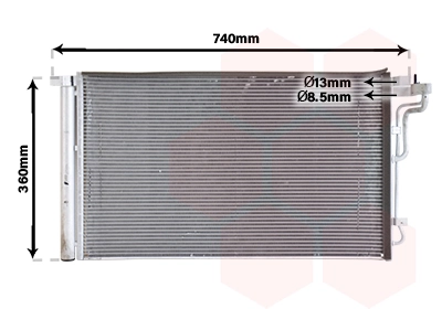 Condenseur, climatisation VAN WEZEL 82015598