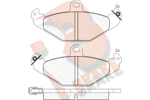 Kit de plaquettes de frein, frein à disque R BRAKE RB0874