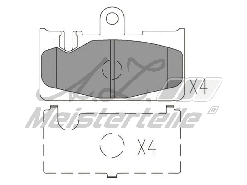 Kit de plaquettes de frein, frein à disque A.Z. Meisterteile AZMT-44-022-1904