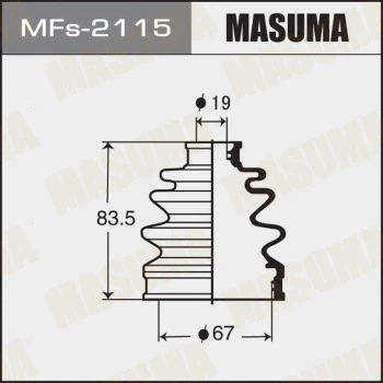 Jeu de joints-soufflets, arbre de commande MASUMA MFs-2115