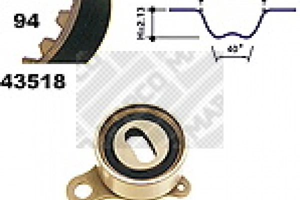 Kit de courroie crantée MAPCO 23518