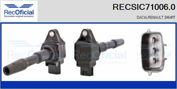 Bobine d'allumage RECOFICIAL RECSIC71006.0