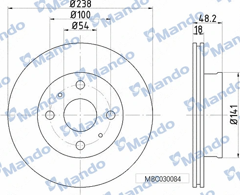 Disque de frein MANDO MBC030084