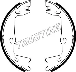Jeu de mâchoires de frein, frein de stationnement TRUSTING 073.159
