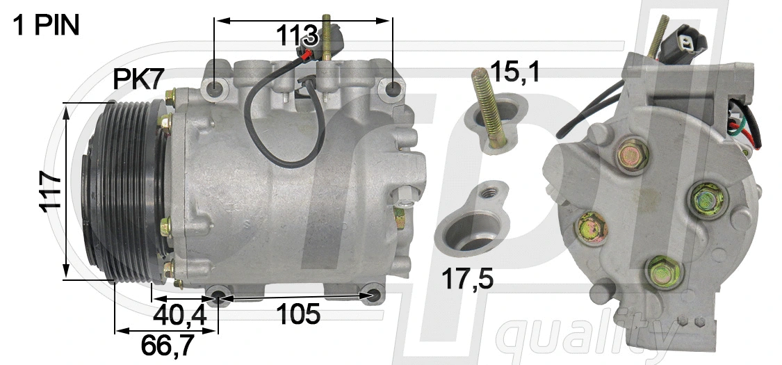 Compresseur, climatisation RPL QUALITY APCOHO5031