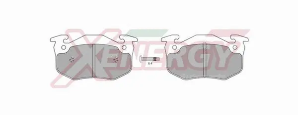 Kit de plaquettes de frein, frein à disque AP XENERGY X40267