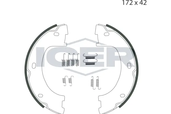 Jeu de mâchoires de frein, frein de stationnement ICER 79PB4010 C