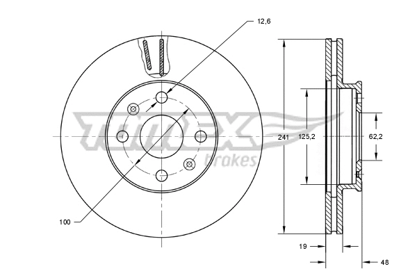 Disque de frein TOMEX Brakes TX 72-15