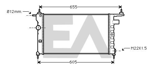 Radiateur, refroidissement du moteur EACLIMA 31R54159