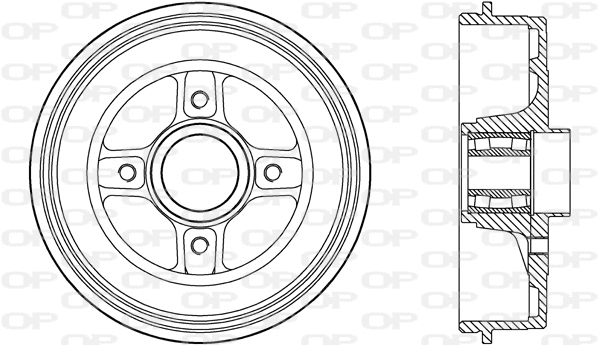 Tambour de frein OPEN PARTS BAD9088.31