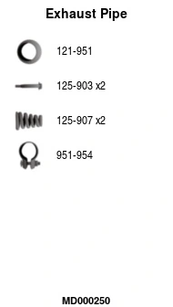 Tuyau d'échappement FA1 MD000250