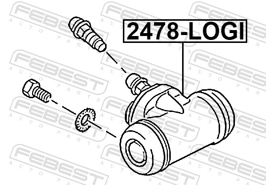 Cylindre de roue FEBEST 2478-LOGI