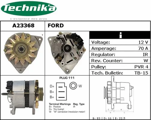 Alternateur Technika A23368