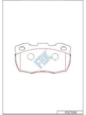 Kit de plaquettes de frein, frein à disque FBK FD27006