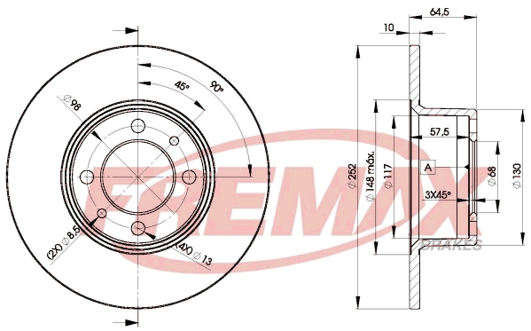 Disque de frein FREMAX BD-1070