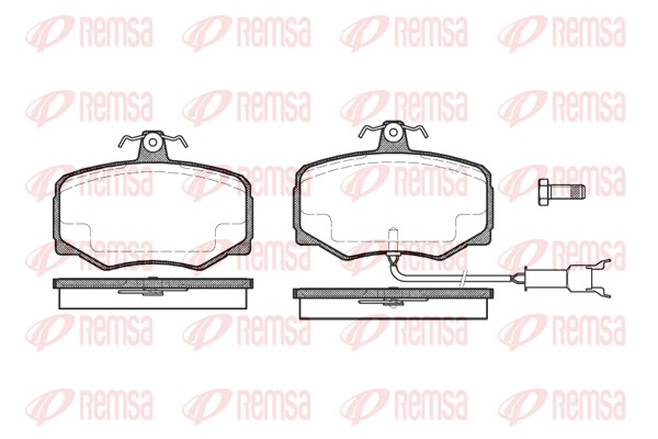 Kit de plaquettes de frein, frein à disque REMSA 0246.12